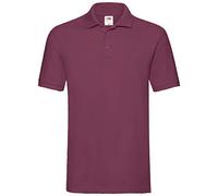Fruit of The Loom Raglan Sleeve - Polo para Hombre, Color Burdeos, Talla Medium