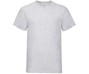 Fruit of the Loom valueweight - Camiseta para hombre (Cuello En V de té, hombre, Fruit of the Loom - V-Neck T-Shirt 'Value Weight', gris, 50