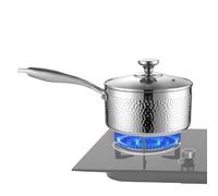 Fruusv Cazo para Salsas,Cacerola de Cocina Fabricada en Acero Inoxidable con Mango 16 centímetros de largo | Cacerola Pequeña con Tapa | para Exterior, Jardín, Camping, Picnic, Restaurante, Cocina y