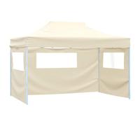 fsahslih Carpa para fiestas color crema, 291 x 431 x 315 cm, cenador plegable con bolsa enrollable, de tela Oxford, altura regulable, para jardín y eventos