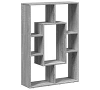 fsahslih Estantería gris Sonoma 63 x 20 x 90 cm con 7 compartimentos | Estantería escalonada flexible para sala de estar y dormitorio, se puede utilizar horizontal o verticalmente con una