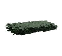 fsahslih Protector visual para balcón con hojas, color verde oscuro, 600 x 75 cm, seto artificial de polietileno y tela, revestimiento de balcón para valla de jardín y barandilla, juego de 36 unidades
