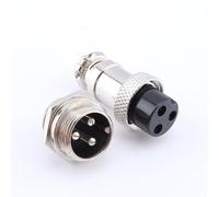 FTVOGUE 1 Juego de Conector de Clavija de Aviación GX16 de 3 Pines, Toma Eléctrica Tipo Tornillo para Sistemas de Automatización y Adquisición de Datos