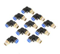 FTVOGUE 10 unids Codo Neumático Conector Rápido Adaptadores de Aire Adaptador de Rosca de Diámetro de 8mm G1 / 4
