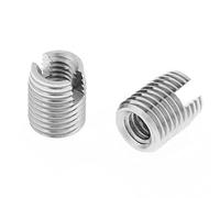 FTVOGUE 20 Unids Metal Autorroscante Ranura Rosca Tornillo Inserto Reparación Helicoidal M4 x 8mm Conjunto