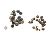 FTVOGUE 20 Unids Remache de Metal Cabeza Plana Cobre LatóN Tornillos Tuercas UñAs Remaches Casquillo de Cuero Accesorios Para Abrigos Caps Bolsas DecoracióN(5mm)
