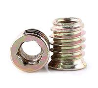 FTVOGUE 20pcs Interior Tuercas hexagonales Tornillo de cabeza Tornillo de acero al carbono Tuercas roscadas para muebles de madera(M8*17mm)