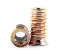 FTVOGUE 20pcs Interior Tuercas Hexagonales Tornillo de Cabeza Tornillo de Acero al Carbono Tuercas Roscadas para Muebles de Madera(M8*25mm)
