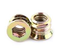 FTVOGUE 20pcs Interior Tuercas hexagonales Tornillo de cabeza Tornillo de acero al carbono Tuercas roscadas para muebles de madera(M6*10mm)