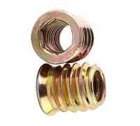 FTVOGUE 20pcs Interior Tuercas hexagonales Tornillo de cabeza Tornillo de acero al carbono Tuercas roscadas para muebles de madera(M8*15mm)