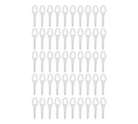 FTVOGUE 50pcs Cortacésped Hojas de Repuesto de Plástico Cortacésped Piezas para Bosch ALM 28 30(White)