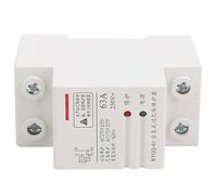 FTVOGUE Autorrestaurador Protector de Subtensión, Carril DIN 230V | Protección de electricidad reiniciable, corriente nominal de 63 A, corte automático de circuito, diseño modular montado en