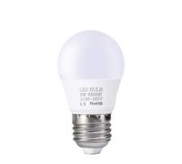 FTVOGUE Bombilla LED E27 de 3 W con ángulo de Haz de 270 Grados, Luz Blanca de 6000-6500 K, Ahorro de Energía, Inicio Instantáneo, sin Parpadeo, para Lámpara de Mesa de Camping,