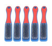 FTVOGUE Cepillo de Alambre de Acero Inoxidable, Set de 5 con de Silicona | Resistente para Eliminar óxido, Preparación de Superficies de Madera, Grasa de Cocina, Llantas de Auto, Enjuague Limpio con