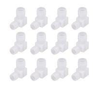 FTVOGUE Conector de Púas para Manguera de Plástico, 12 Piezas, Adaptador Reductor de ángulo Recto de 90 Grados, 16x20 Mm, Junta de Codo de Púas de Plástico para Conexión de Manguera, Línea de Agua,