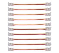 FTVOGUE Conectores de Tira LED COB, 10 Piezas Conectores de Tira de Luz LED 3 Pines 8 Mm de Ancho Luces de Tira COB PC Compatibilidad Fuerte Conexión Flexible, Conectores