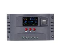 FTVOGUE Controlador de Carga Solar con Luz LCD MPPT Controlador de Carga