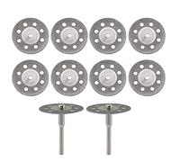 FTVOGUE Discos de Corte Diamante 22mm con Mandriles, Ruedas de Corte para | Diamante para Gemas, Azulejos y Roca, Orificios de Ventilación para Reducir el Calor, Compatible con Dremel y Wen