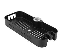 FTVOGUE Estante de Almacenamiento para Poste de Ducha, Color Negro Mate,