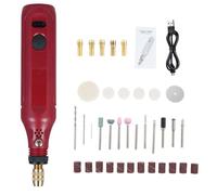 FTVOGUE Herramienta Rotativa Inalámbrica, Mini Amoladora ABS con 3 Velocidades 5000 10000 15000 RPM, Herramienta de Grabado Eléctrica Recargable de 3,7 V para Pulir, Limpiar, Moler, Manualidades,