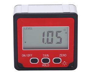 FTVOGUE Inclinómetro Digital Magnético, Pantalla Retroiluminada | Herramienta de medición de ángulos, sellado IP54, contacto con una sola mano en superficies ferrosas, legibilidad clara en