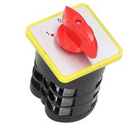 FTVOGUE Interruptor Rotativo Universal, 3 Posiciones 16A 3 Fases | Control de prueba de equipos, diseño bloqueable de montaje en riel, contactos de aleación de plata, carcasa de PC