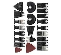 FTVOGUE Juego de 40 Hojas de Sierra, Kit de Corte Multiusos de Acero Al | Hojas de 60mm para Madera y Plástico, Dientes HSS Endurecidos, Ajuste Universal para Bosch/Dremel, Incluye Papel de Lija