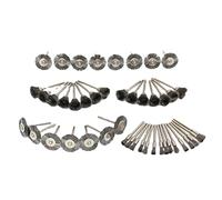 FTVOGUE Juego de Ruedas de Cepillo de Alambre de 45 Piezas Cepillo de Copa Prensado de Acero Inoxidable Vástago de 1 8 Pulgadas 5 Mm 15 Mm 25 para Taladro Eléctrico Eliminación de Pintura Metal Madera