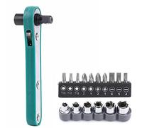 FTVOGUE Juegos de destornilladores de llave de trinquete de 1/4 "con punta hexagonal de cabeza torx hexagonal en ángulo recto y zócalos