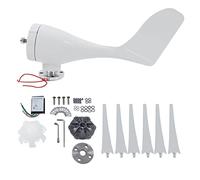 FTVOGUE Kit de Generador de Turbina Eólica, Generador de Molino de Viento de 6 Aspas de 400 W CC 24 V con Ala Trasera Aerodinámica, de Viento de Alta e Baja Vibración para Uso Marino en