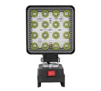 FTVOGUE Luz de Emergencia Portátil, Luz de Trabajo LED Inalámbrica ABS 48W 4800LM con Doble USB y Protección de bajo Voltaje, Reflector Ajustable de 140 Grados para Garaje, Camping, Falla de Energía