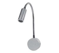 FTVOGUE Luz de trabajo de lectura montada en la pared con cuello de cisne flexible, lámpara blanca/cálida con led de cama AC85-265V 1W / 3W(cool white(6500k)-3W)