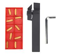 FTVOGUE- MGEHR1616-2 Portaherramientas de torneado de torno CNC de 100 mm + 10PCS MGMN200-G Hoja de inserción de carburo Hoja de fresado Insertos + llave