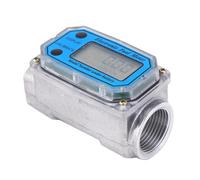 FTVOGUE Mini Caudalímetro Medidor de Digital 1 Pulgada NPT 10 a 200 L Mín. Pantalla de Alta Resolución Diseño Modular Fácil Instalación para Sistemas de Transferencia de Queroseno de Gasolina (Azul