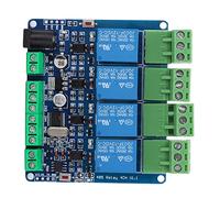 FTVOGUE Módulo de relé de 4 Canales, Tablero de Control TTL de 12 V con Aislamiento de Optoacoplador, 4 Salidas de relé, Red de Unidades Múltiples, Entrada de Contacto Seco para Control de