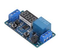 FTVOGUE Módulo de relé de Tiempo de 1 Canal Pantalla Digital MCU Programable DC12V Protección de Polaridad Inversa Aislamiento Optoacoplador para Lámpara de Zumbador de Automóvil Tira LED Control