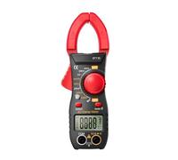 FTVOGUE Multímetro Digital de Pinza Amperimétrica Inteligente con Rango Automático Linterna LCD de Inducción NCV 1999 Recuentos Pruebas de CA CC para Uso Industrial Automotriz Eléctrico (Negro y rojo)