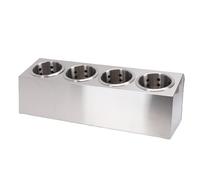 FTVOGUE Organizador de Utensilios de Encimera Soporte para Cubiertos de | Estante de Almacenamiento de Cocina Resistente, Espaciado de Ranuras a Prueba de Abrasión, Almohadilla Antideslizante para