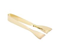 FTVOGUE Pinzas para Alimentos, Pinzas de Cocina, para Azúcar, para Hielo de Acero Inoxidable de 8.3 Pulgadas con Antideslizante Engrosado para el Hogar, la Coc (Chapado en oro)