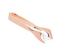 FTVOGUE Pinzas para Alimentos, Pinzas de Cocina, para Azúcar, para Hielo de Acero Inoxidable de 8.3 Pulgadas con Antideslizante Engrosado para el Hogar, la Coc (chapado en cobre)