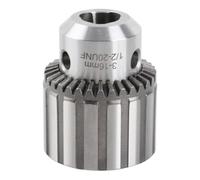 FTVOGUE Portabrocas Tipo Llave, Capacidad de 3-16 Mm, Mordaza de Sujeción Antiimpacto de Acero Inoxidable con Montaje 1/2-20 UNF con Llave para Taladro de Banco Eléctrico