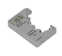 FTVOGUE Probador de Batería, Comprobador de Batería Digital ABS con Pantalla LCD, Prueba Pilas de BotóN AA AAA C D N 9 V, Lectura de Capacidad en Tiempo Real, Monitor de Mano Compacto Gris para