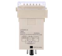 FTVOGUE Relé de Tiempo con Pantalla Digital LED DC12V Relé de Control de Retardo de Tiempo Ajustable Componentes Electrónicos para Sistemas de Automatización Industrial y Equipos de Maquinaria (DC24V)