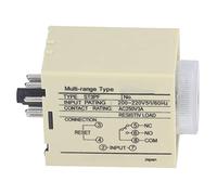 FTVOGUE Retardo de Tiempo Relé 10S, 100,000 Vida Eléctrica, Alta | Controlador de sincronización de precisión, ajuste de retardo de 10 segundos, montaje en riel DIN compacto, carcasa