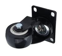 FTVOGUE Rueda Giratoria de 6.35 Cm, Poliéster, Doble Rodamiento de Bolas, Bajo Ruido, Resistente, Carro de Carretilla con Marco de Acero para Aeropuerto, Hotel, Almacén