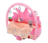FTVOGUE Sofá con Soporte para Bebés Sillón Infantil de Terciopelo Asiento de Felpa Plegable de 45 X 50 Cm con Base Estable Soporte para la Columna Vertebral para Bebés que Aprenden a Sentarse en
