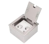 FTVOGUE Toma de Piso Empotrada Enchufe de Piso Empotrado 2500W 16A con 2 Enchufes 1 USB 1 Puerto de Computadora para Oficina, Hotel, Escuela, Acceso a Energía en el