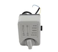 FTVOGUE Válvula de Bola Motorizada de 2 Vías 2 Cables Normalmente Cerrado DN25 Latón ABS DC 12V 24V IP54 Impermeable con Motor Síncrono para Control Industrial de Agua Fría y Caliente