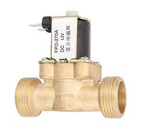 FTVOGUE Válvula Solenoide Latón G3 4 Normalmente Abierto DC12V Interruptor de Entrada de Agua 0.02 a 0.08MPa 32 a 185F Válvula de Agua de Latón para Sistemas de Control de (DC12V)