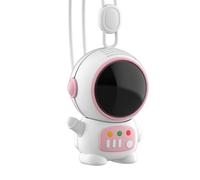 FTVOGUE Ventilador de Cuello Portátil, Ventilador Portátil sin Aspas, Recargable por USB, de Cuello de Refrigeración de 2 Velocidades para Uso en Exteriores e Interiores (PINK)